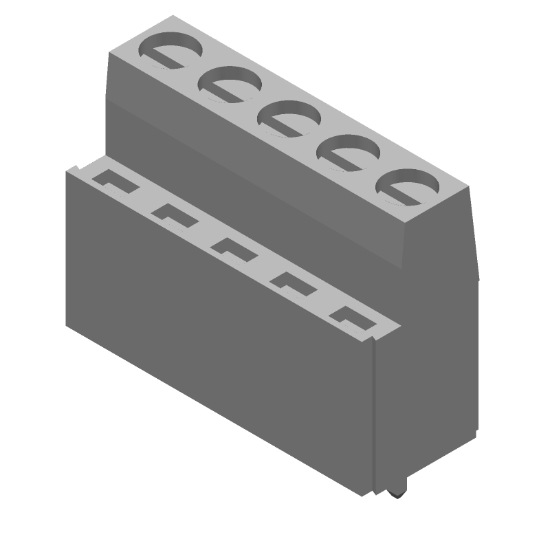5 Pos 5.08mm Pitch Terminal Block, 24A, 300V, Green, Solder ST