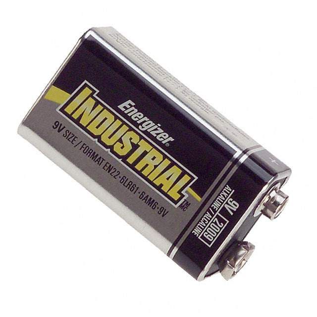 9V Alkaline Battery, 625mAh, Snap Term, Metal Case