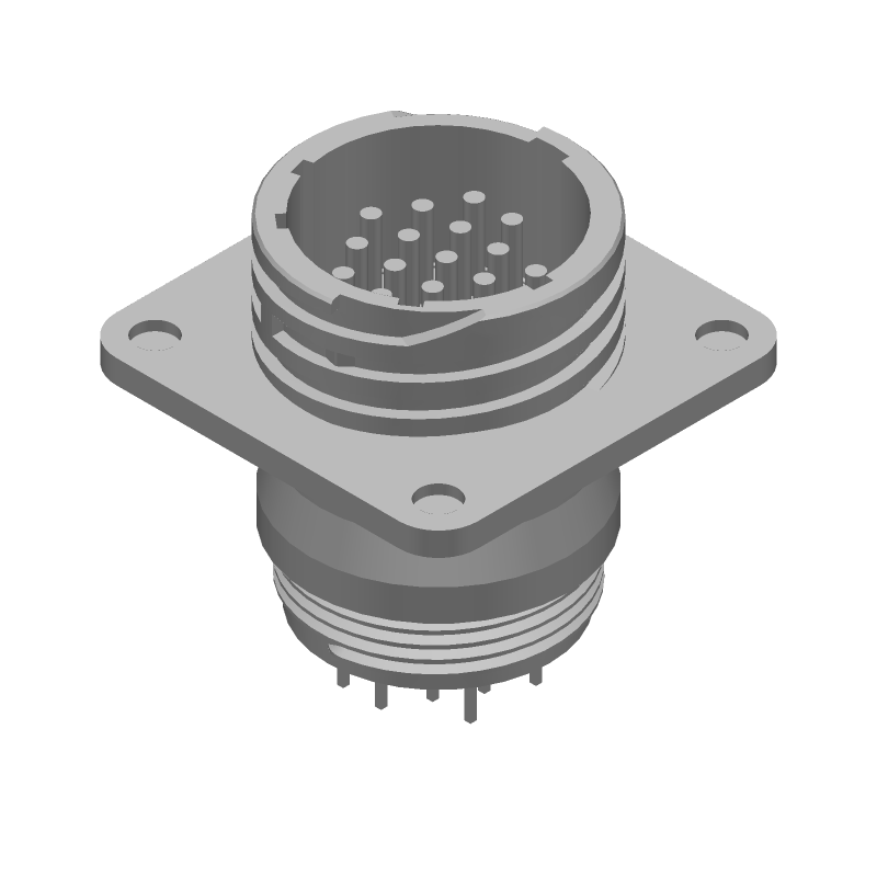 Circular Connector, CPC, Size 17, 16 Pos, Male, Gold, 600V