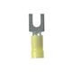 Insulated Fork Terminal 10-12AWG Copper Tin Yellow
