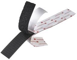 3M         SJ-3526             WOVEN HOOK RECLOSEABLE FASTENER, BLACK, 1 IN