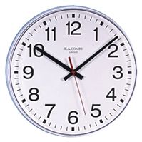 EA Combs Radio Controlled White Wall Clock, 303mm