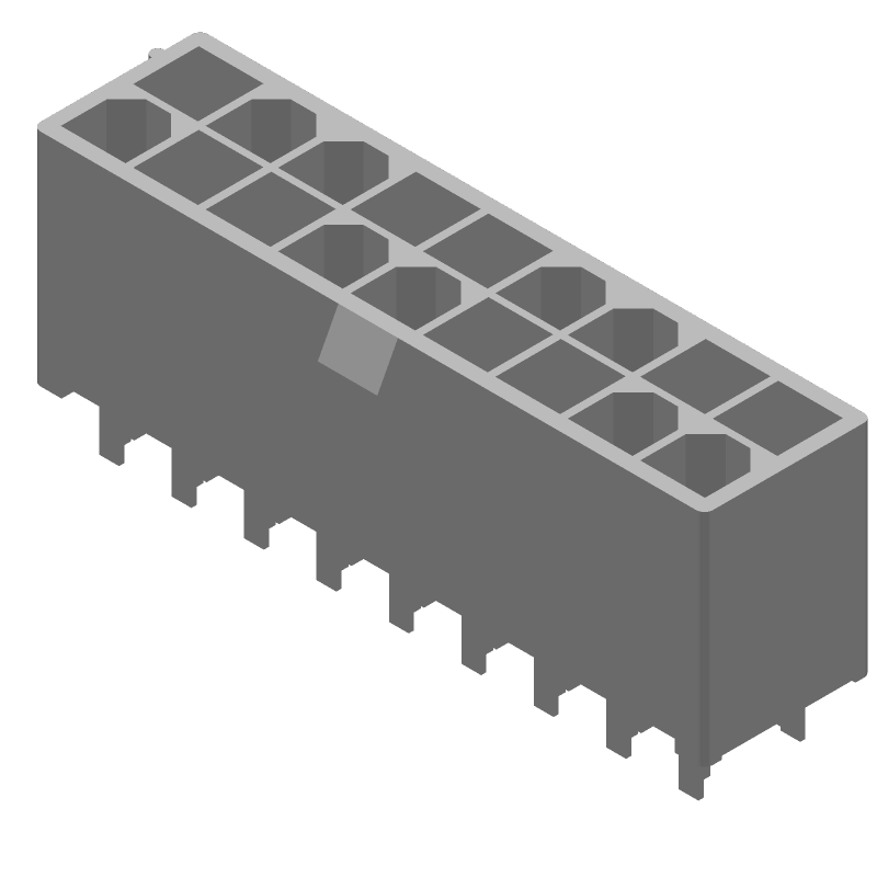 18 Pos 9A 600V Male Pin Header, Wire-to-Board, Through Hole, 4.2mm Pitch