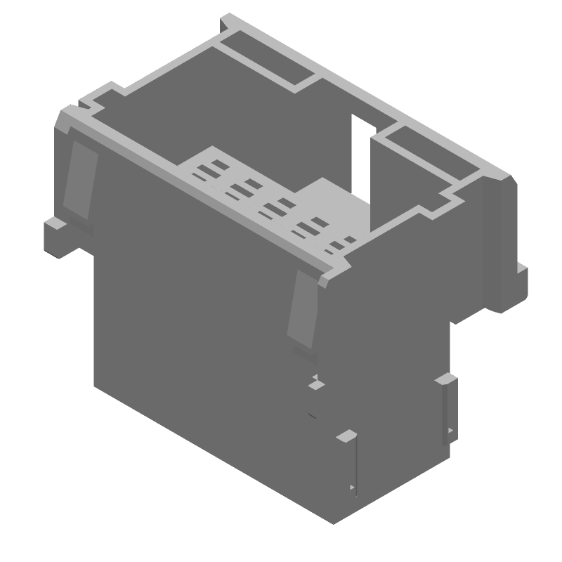 21 Pos Rectangular Connector, Signal, Tab, Crimp, 5mm Pitch, Brown