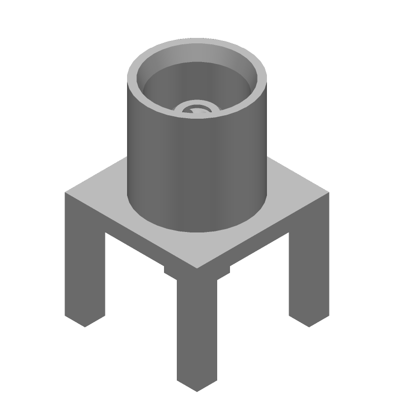 MCX RF Connector, 6GHz, 50 Ohm, Solder, Thru-Hole, Female, Gold