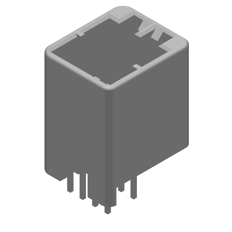 8 Pos Signal Connector, Vertical, Through Hole, 2.5mm Pitch, Tin Plated