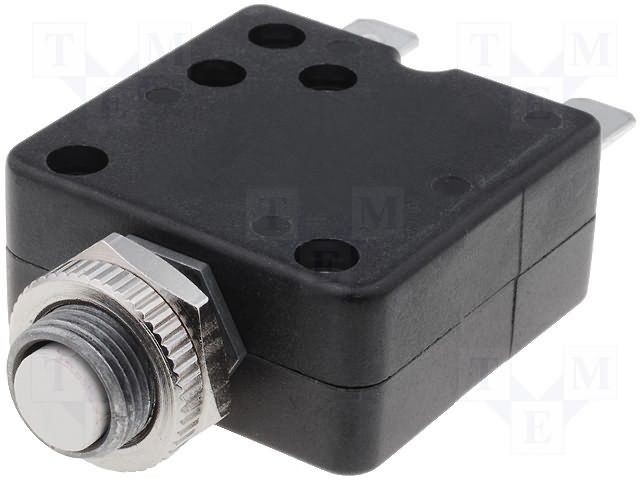 Thermal Circuit Breaker 1A 250VAC/50VDC 1 Pole Push Reset