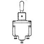 Switch Toggle ON None ON SPDT Round Lever Solder 20A 277VAC 250VDC 372.85VA Panel Mount with Threads