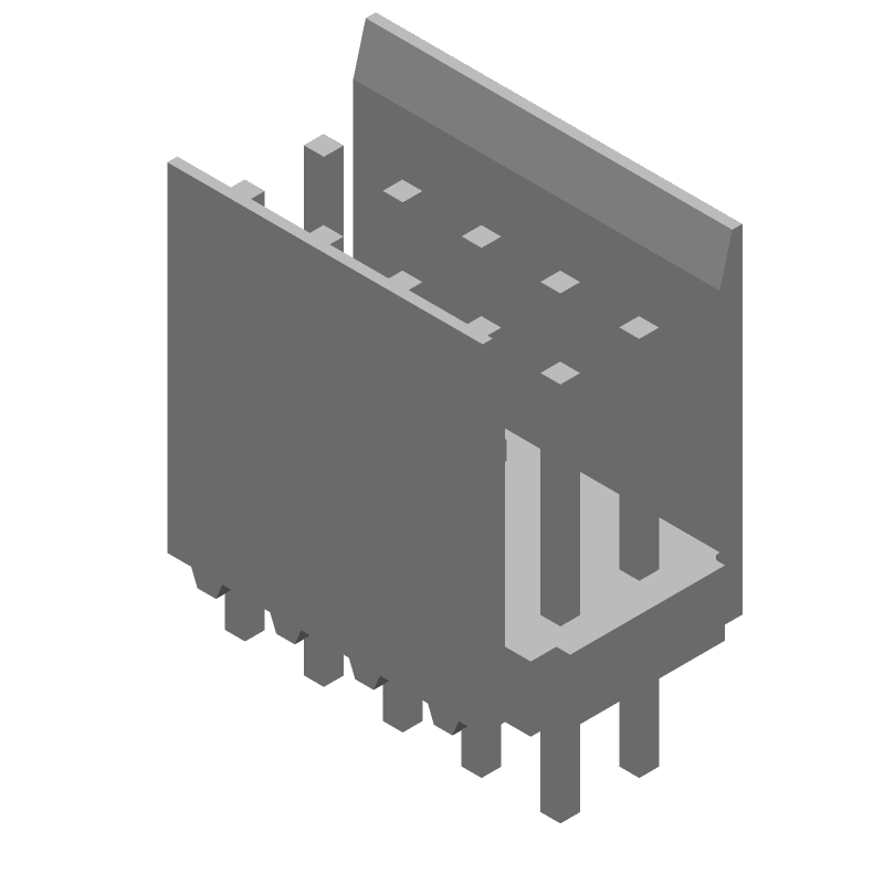 10 Pos 2.54mm Straight Header, 3A, Tin, Male, Blue, TH