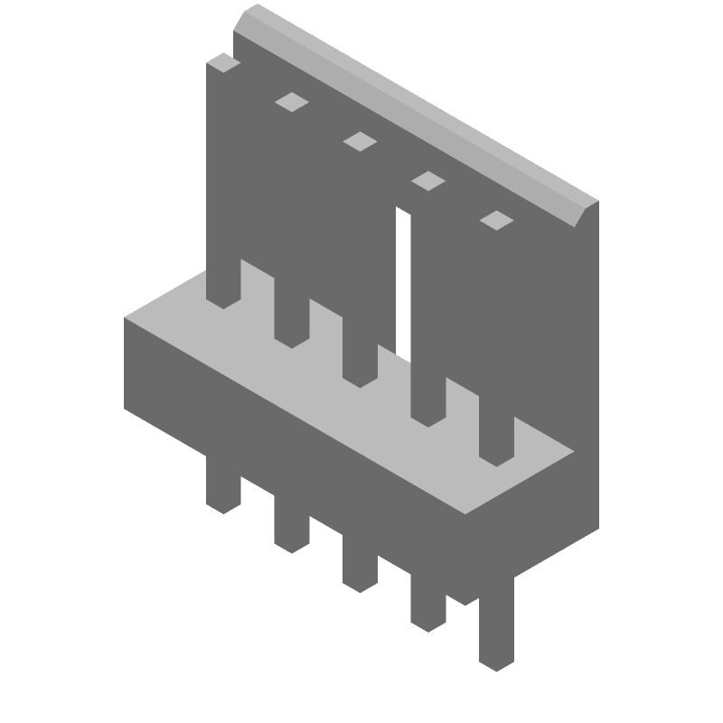 5 Pos Male Pin Header, 2.5mm Pitch, 3.5A, 250V, Straight, Through Hole