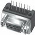 37 Pos Female D-Sub Connector, Right Angle, Through Hole, Gold Contacts