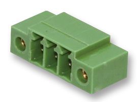 2 Pos 5mm RA Solder Header, 12A, 300V, Green