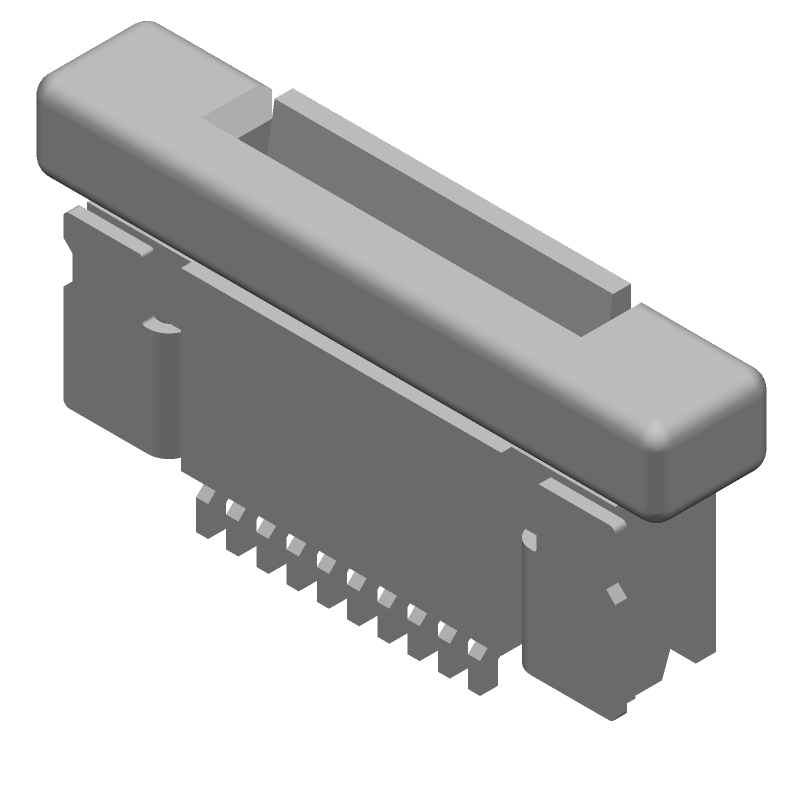 FPC Connector 10 Pos 0.5mm RA SMD SMT 250V