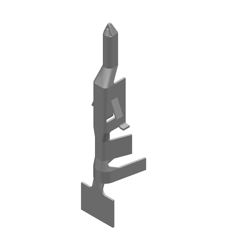 VAL-U-LOK Pin, 16AWG, 9A, Brass, Tin, Crimp, Straight