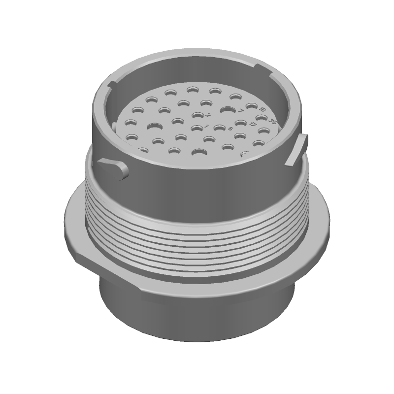 Conn Circular SKT 35 POS Crimp ST Jam Nut 35 Terminal 1 Port Automotive Bulk