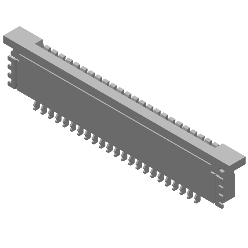 FPC Connector, 23 Pos, 1mm Pitch, RA, SMD, 1A, 200V