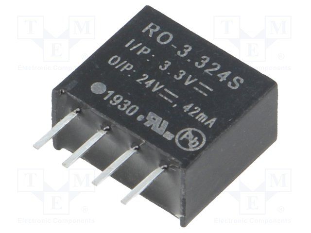 Isolated DC/DC Converter 24V 1W 42mA SIP