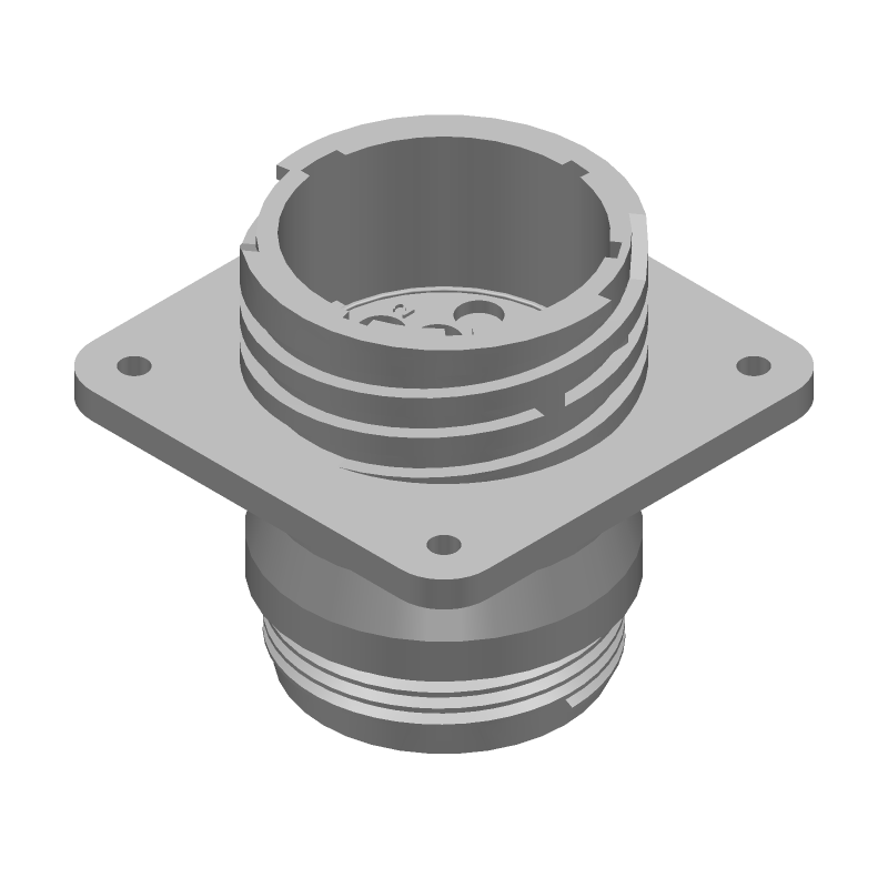 16 Pos Receptacle, CPC Series 1, Size 17, Black Nylon, 600V