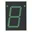 Green 7-Seg LED Display, 1-Char, 20.32mm, DIP, 10mA