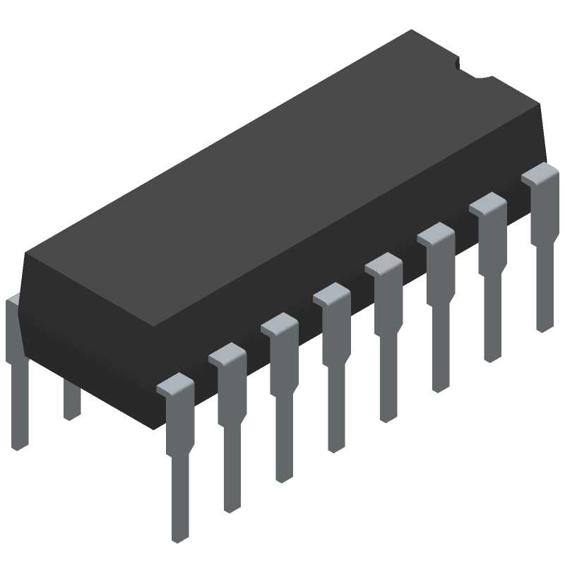 12-Bit 8-Ch SAR ADC, 100kS/s, SPI, PDIP, Through Hole