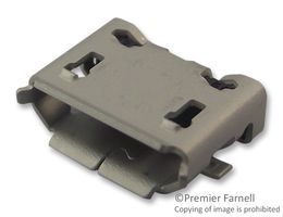 USB 2.0 Type B Receptacle, 5 Pos, SMT, 1A, 30V