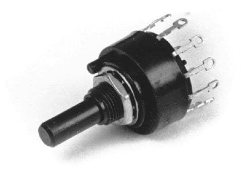 Rotary Switch SPST 1A 125VAC 28VDC 30° PC Pin