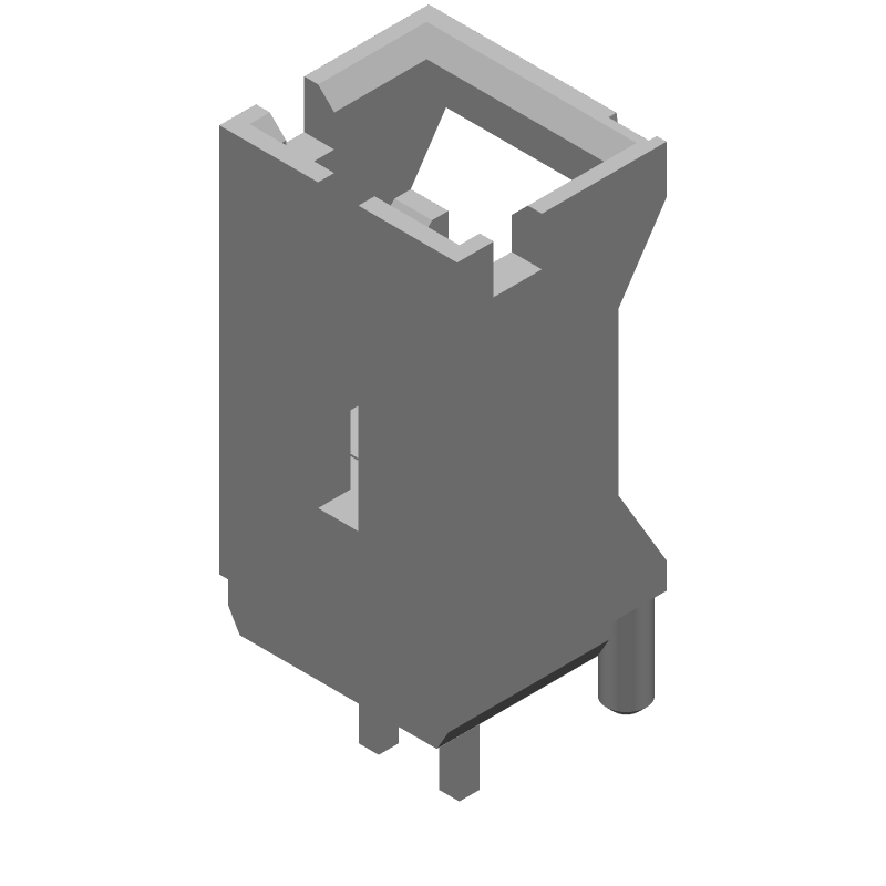 2 Pos 2.54mm Straight Header, Male Pin, 3A, Tin-Lead