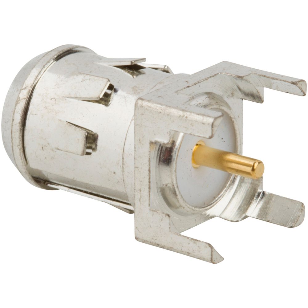 75R RF Female Receptacle, Solder, Straight, 3GHz