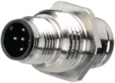 Wall feed-through receptacle M12 5-pin Pole no.   5 , FWD 5, Lumberg Automation