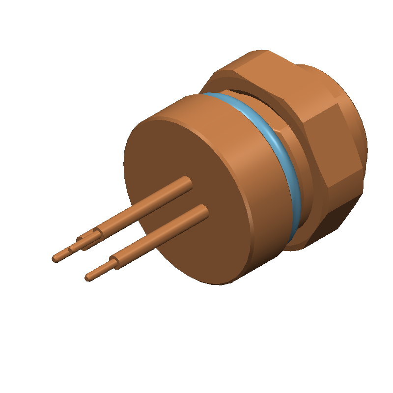 3-Pos Female M12 Connector, 4A, 60V, IP67, Solder