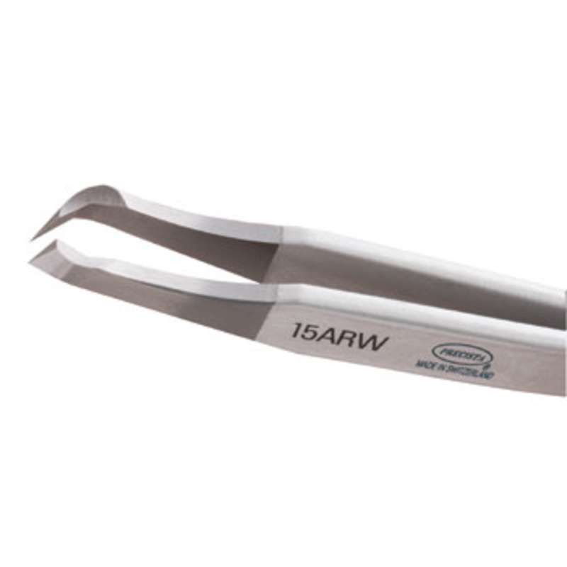 Angled Cutting Tweezers - 4.5" Carbon Steel, .010" Soft Wire