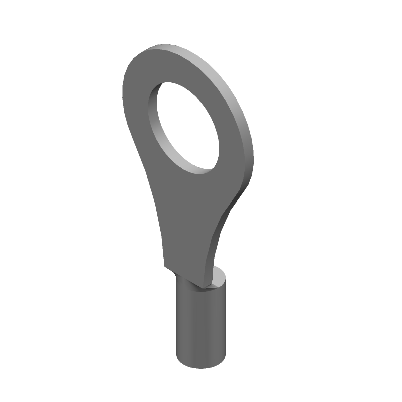 Ring Terminal, 22-26AWG, Copper, Tin Plated, Crimp