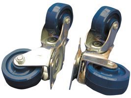 3" Ball Bearing Caster Kit, Rack Mount, Blue