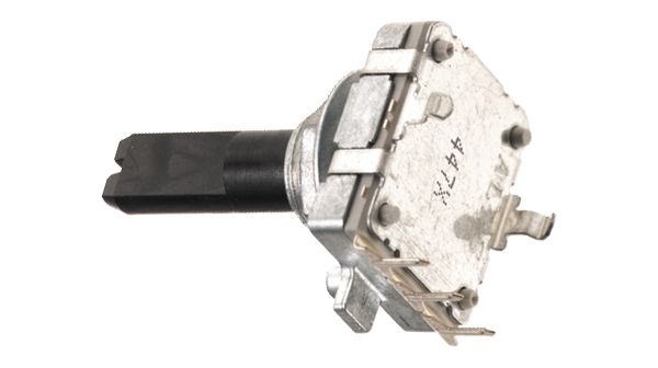 Type = Rotary / Encoder Resolution = 24 PPR / Shaft Diameter mm = 6 / Operating Voltage Max. V = 5 / Shaft Type = Flat / Series = STEC16B Series / Mounting Type = Panel Mount / Termination Type = PC Pin