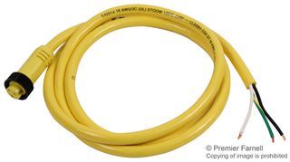 3C 16AWG PVC Yellow Sensor Cable, 600V, IP67