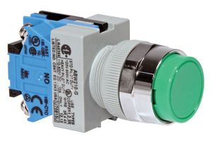 Switch Push Button N.O. SPST Extended Button 10A 440VAC 220VDC 745.7VA Maintained Contact Screw Panel Mount