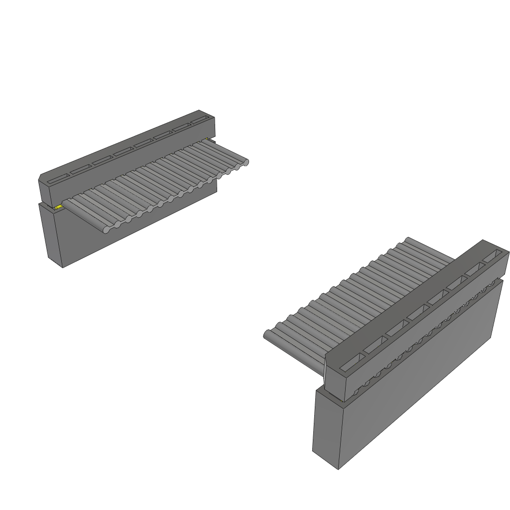 8-Position Female Flat Flex Cable Assembly, Bulk Packaging, RoHS Compliant