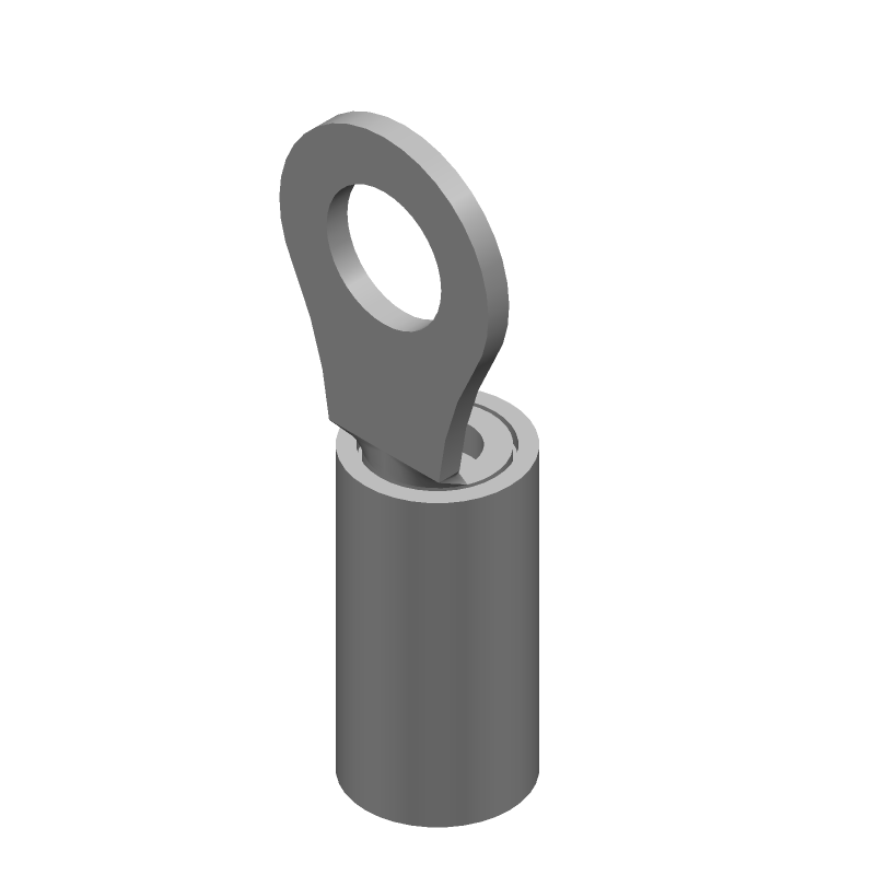 Ring Terminal, 14-16AWG, Copper, Tin, Insulated, Blue, 300V