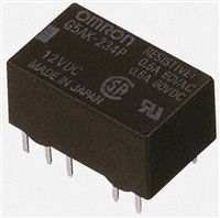 OMRON ELECTRONIC COMPONENTS         G5AK-234P 5DC            Signal Relay, DPDT, 5 VDC, 1 A, Through Hole, Latching Dual Coil