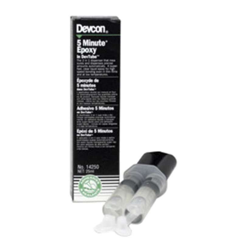 DEVCON 14270 Adhesive, 5 Minute, Syringe, Amber, 50 ml