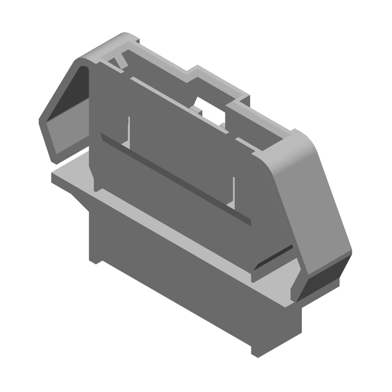 8 Pos Black Female Connector Shroud, 3A, 2.54mm Pitch