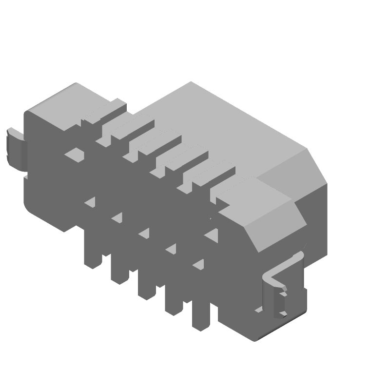 Board Connector, 10 Contact(s), 2 Row(s), Female, Straight, Surface Mount Terminal, Receptacle, LEAD FREE