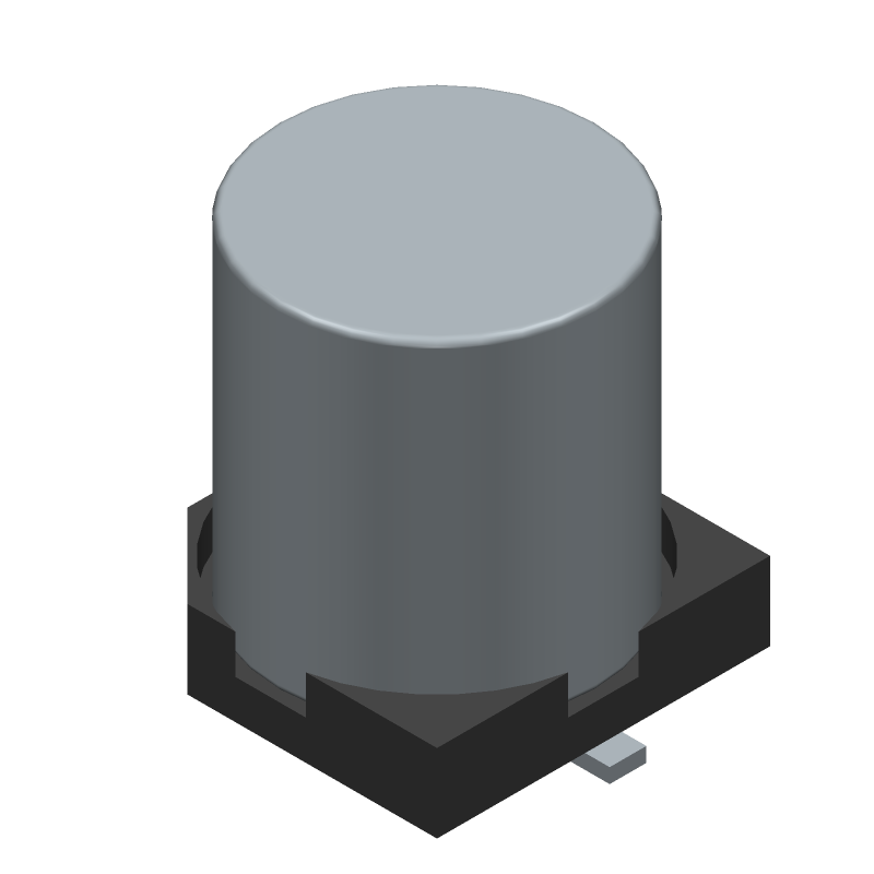 Aluminum Electrolytic Capacitor, Polarized, Aluminum (wet), 35V, 20% +Tol, 20% -Tol, 100uF, Surface Mount, 2626, ROHS COMPLIANT
