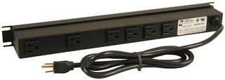 6-Outlet Steel Power Distribution Unit, 125V 10A 15A 6foot