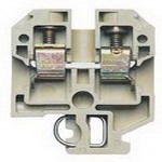 2 Pos Feed-Thru Terminal Block, 600V, 60A, Screw, DIN Rail