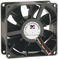 DC Axial Fan, 60 x 60 x 25.4mm, 33.35m/h, 2.76W, 12 V dc (CeraDyna Series)