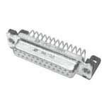 15 Pos D-Sub Female Connector, Straight, Solder, 5A, Gold Plated