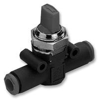 VALVE, SHUT OFF; Valve Type:Two Way Unidirectional; Connection Size:6mm; Operating Pressure Max:145psi; Operating Temperature Min:-20°C; Operating Temperature Max:60°C; Product Range:-; External Diameter:6mm; External Width:14.7mm; Fixing Centres:20mm; Flow Rate:280l/min; Height:41mm; Length:47mm; Operating Pressure Max:145psi; Operating Pressure Range:10bar; Operating Temperature Range:-20°C to +60°C; Size:17; Temperature Max:60°C; Temperature Min:-20°C