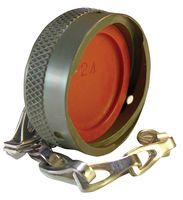 Connector Accessories Protective Receptacle Cover Straight Aluminum Black Anodize