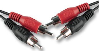 PRO SIGNAL JR8099N/15M Audio / Video Cable Assembly, Phono (RCA) Plug, x 2, Phono (RCA) Plug, x 2, 49 ft, 15 m, Black